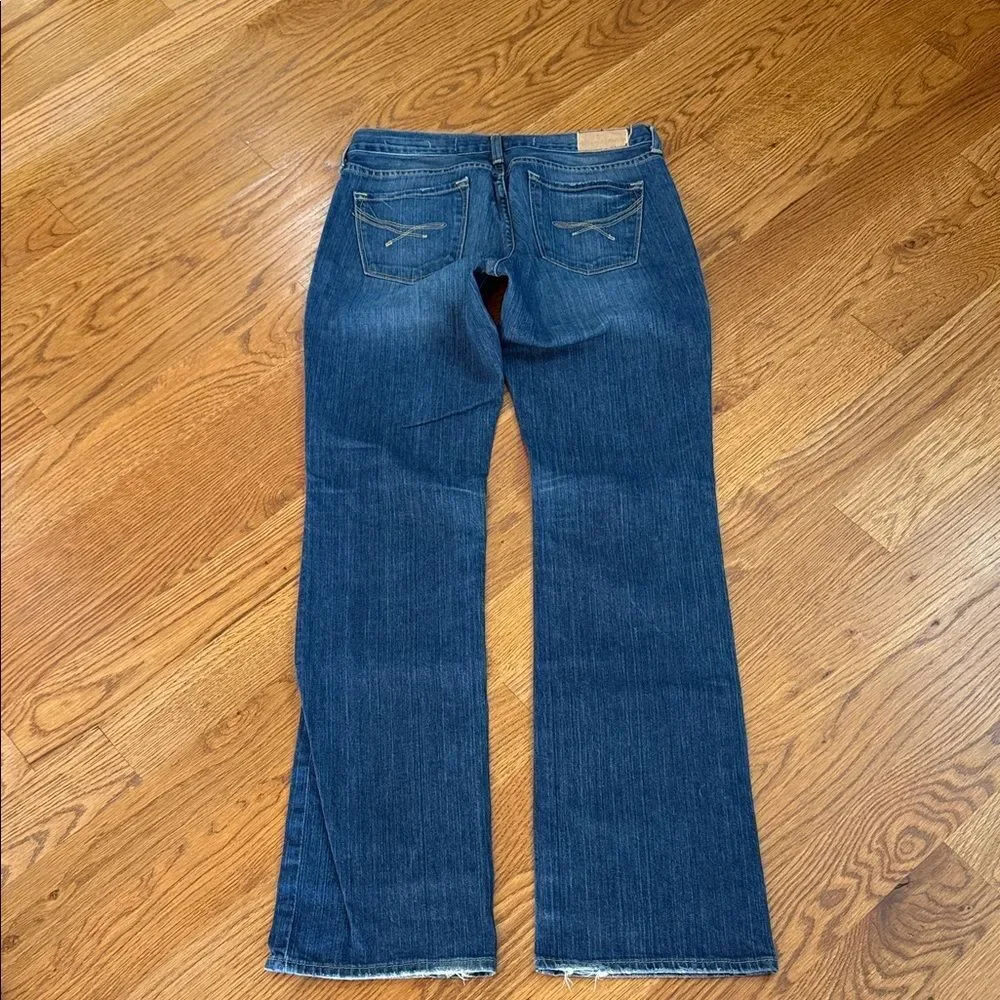 New York & Company Bootcut Jeans Dark Wash Raw Hem Size 8/29
